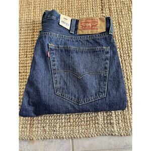 Levis 501 Original Jeans Mens 40X32 Blue Dark Wash NWT Botton Fly